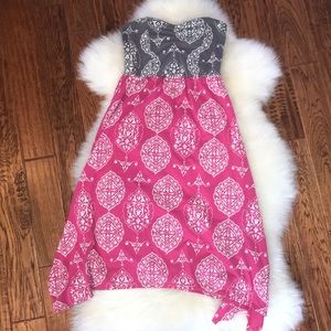 Strapless handkerchief dress